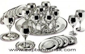 Набор бокалов «Принц» нержавеющая сталь (25 предметов) от Цептер в Минске по промо-цене 1035 евро